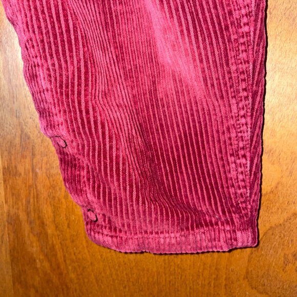 Vintage Lands' End Red Corduroy Overalls With Snaps & Crossback Design 18 Months - Picture 4 of 7